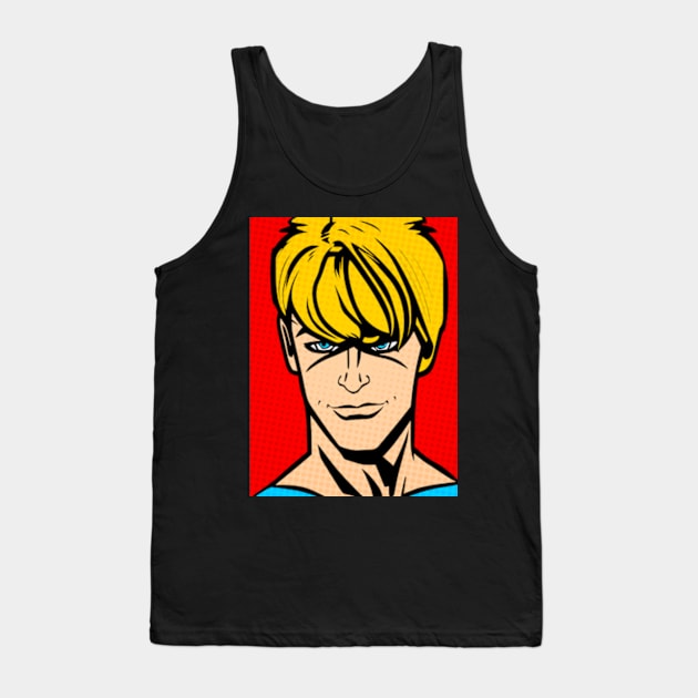 Comic Book Super Villain Tank Top by ArtFactoryAI